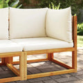 Gartensofa-Ecke mit Kissen Holz Akazie & Rattan