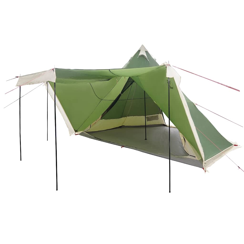 Tipi-Familienzelt 8 Personen Grün Wasserdicht