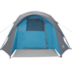 Campingzelt 4 Personen Blau Wasserdicht