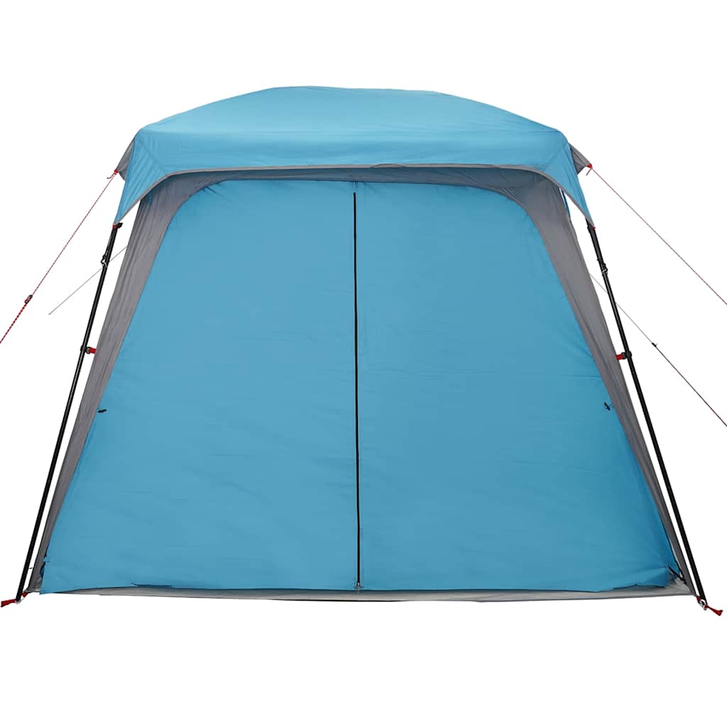 Campingzelt mit Vorzelt 5 Personen Blau Wasserdicht