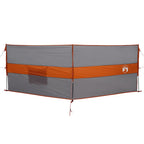 Camping-Windschutz Grau und Orange 344x120 cm Wasserdicht