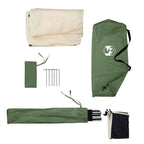 Camping-Windschutz Grün 340x130 cm Wasserdicht