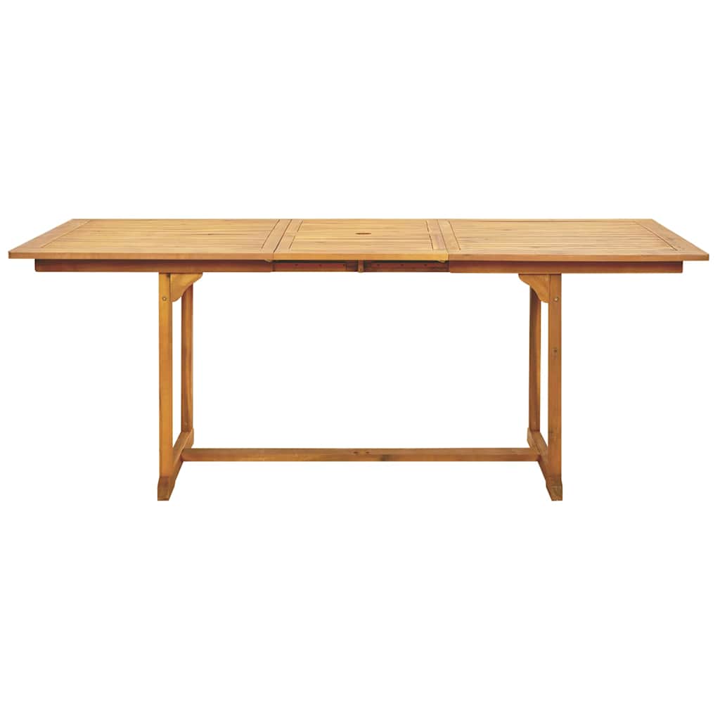 7-tlg. Garten-Essgruppe Poly Rattan und Massivholz Beige
