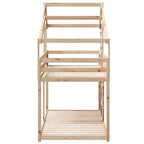 Etagenbett mit Dach 75x190 cm Massivholz Kiefer