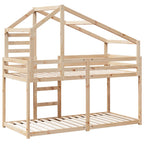 Etagenbett ohne Matratze 90x190 cm Massivholz Kiefer