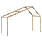 Hochbett mit Dach 75x190 cm Massivholz Kiefer