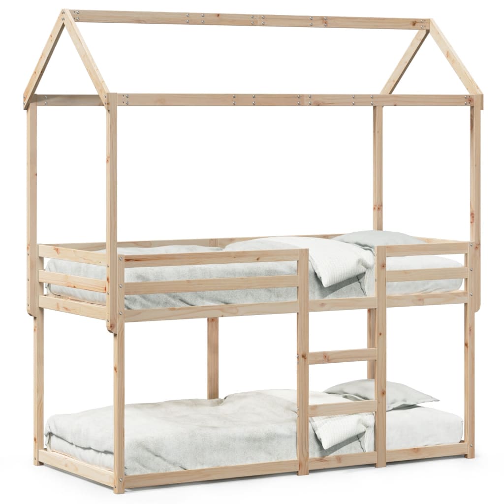 Etagenbett ohne Matratze 90x190 cm Massivholz Kiefer