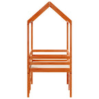 Hochbett mit Dach Wachsbraun 90x190 cm Massivholz Kiefer