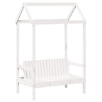 Tagesbett Set mit Dach Weiß 80x200 cm Massivholz Kiefer