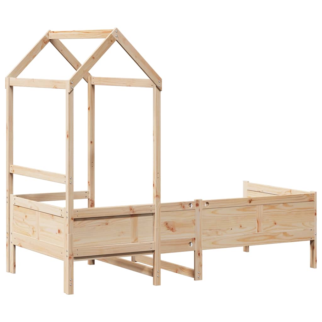 Tagesbett mit Dach 80x200 cm Massivholz Kiefer