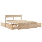 Massivholzbett ohne Matratze 135x190 cm Kiefernholz