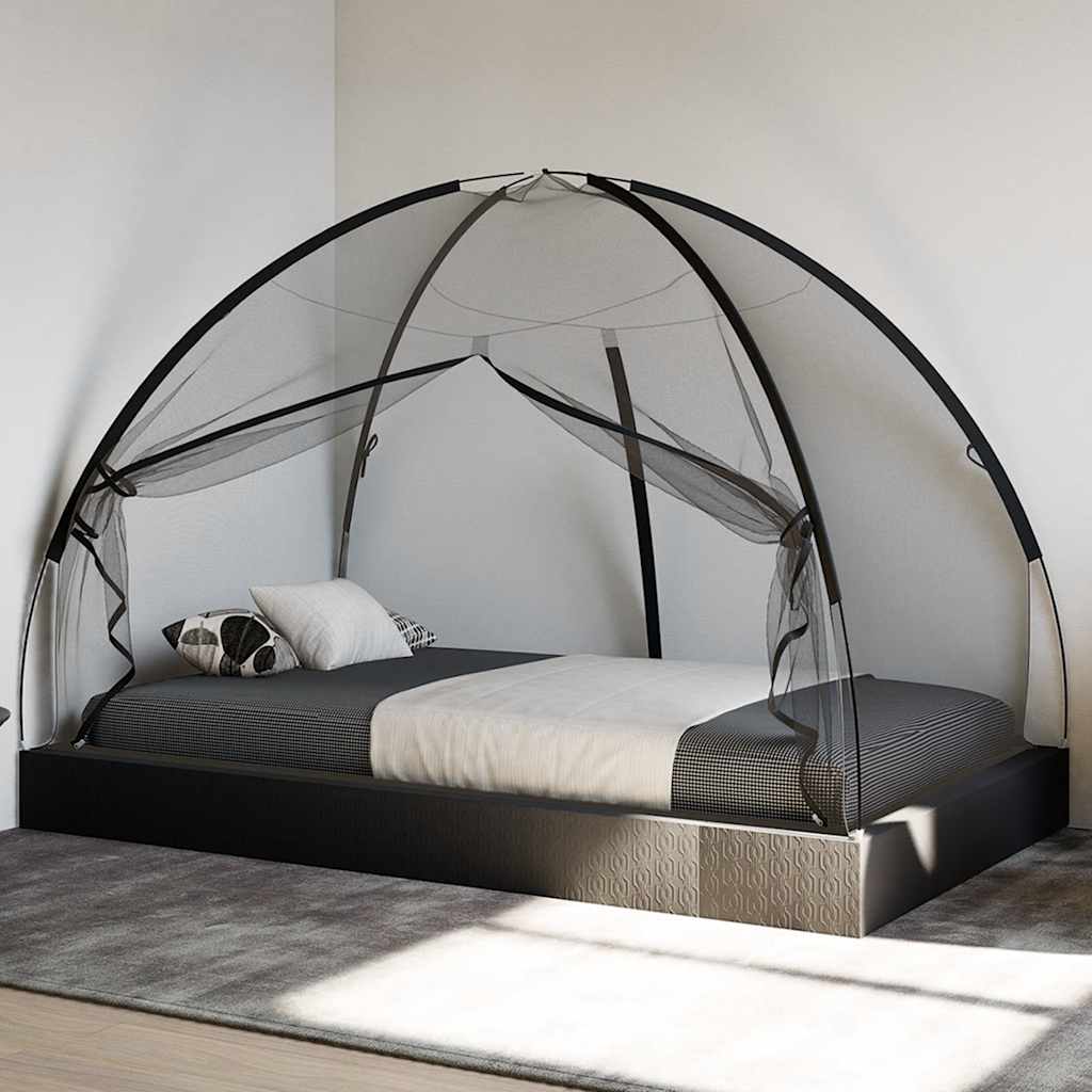 Moskito-Netzzelt Mongolisch 220 Schwarz 200x120x130 cm