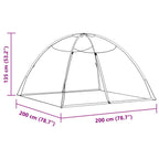 Moskito-Netzzelt Mongolisch 220 Schwarz 200x200x135 cm
