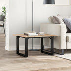 Couchtisch O-Gestell 60x60x40cm Massivholz Kiefer und Stahl