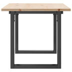 Couchtisch O-Gestell 90x40x45cm Massivholz Kiefer und Stahl