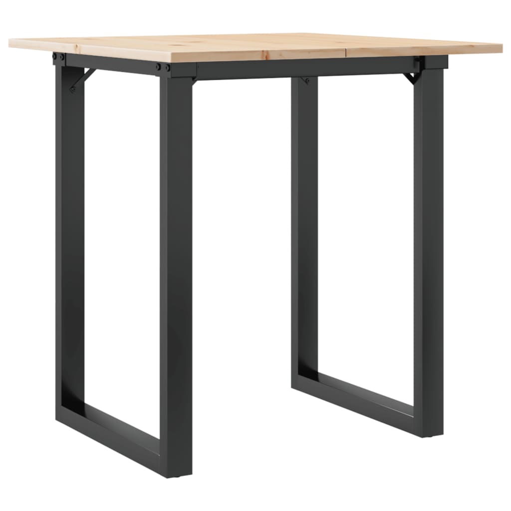 Esstisch O-Gestell 60x60x75 cm Massivholz Kiefer und Stahl