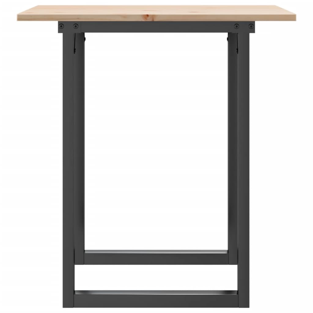Esstisch O-Gestell 60x60x75 cm Massivholz Kiefer und Stahl