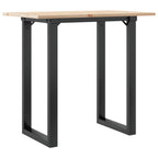 Esstisch O-Gestell 80x50x75 cm Massivholz Kiefer und Stahl