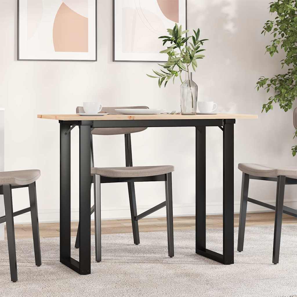 Esstisch O-Gestell 100x50x75 cm Massivholz Kiefer und Stahl