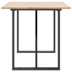 Esstisch O-Gestell 140x80x75 cm Massivholz Kiefer und Stahl