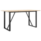 Esstisch O-Gestell 160x80x75 cm Massivholz Kiefer und Stahl