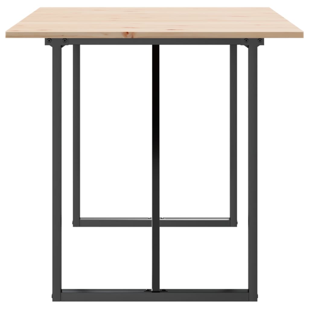 Esstisch O-Gestell 160x80x75 cm Massivholz Kiefer und Stahl