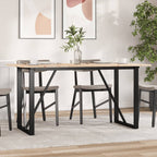 Esstisch O-Gestell 160x80x75 cm Massivholz Kiefer und Stahl