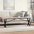 Couchtisch X-Gestell 160x40x45 cm Massivholz Kiefer & Stahl