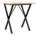 Esstisch X-Gestell 70x70x75 cm Massivholz Kiefer und Stahl