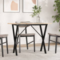 Esstisch X-Gestell 100x50x75 cm Massivholz Kiefer und Stahl