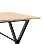 Esstisch X-Gestell 160x80x75 cm Massivholz Kiefer und Stahl
