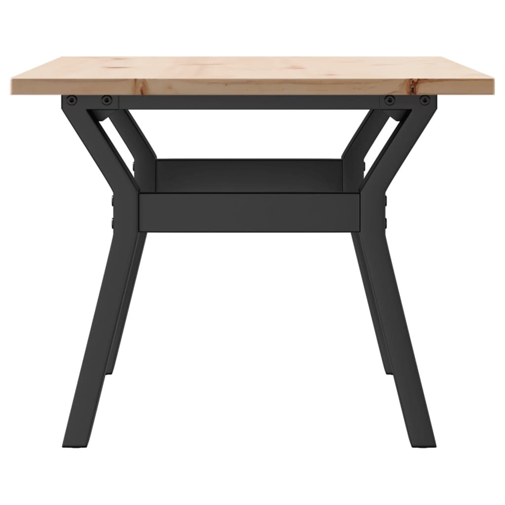 Couchtisch Y-Gestell 80x50x40cm Massivholz Kiefer und Stahl