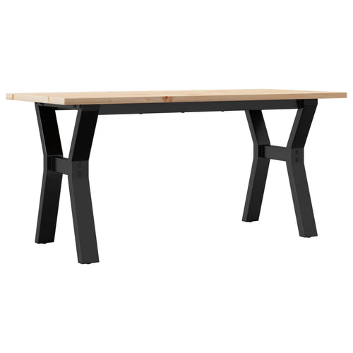 Couchtisch Y-Gestell 100x50x45 cm Massivholz Kiefer & Stahl