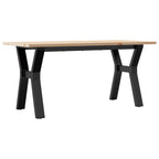 Couchtisch Y-Gestell 100x50x45 cm Massivholz Kiefer & Stahl