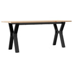 Couchtisch Y-Gestell 110x40x45 cm Massivholz Kiefer & Stahl