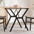Esstisch Y-Gestell 80x80x75 cm Massivholz Kiefer und Stahl