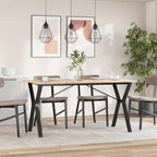 Esstisch Y-Gestell 140x80x75 cm Massivholz Kiefer und Stahl