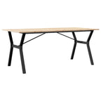 Esstisch Y-Gestell 180x90x75 cm Massivholz Kiefer und Stahl