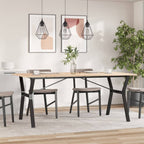 Esstisch Y-Gestell 180x90x75 cm Massivholz Kiefer und Stahl