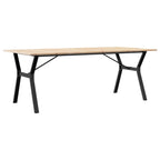 Esstisch Y-Gestell 200x100x75cm Massivholz Kiefer und Stahl