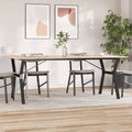 Esstisch Y-Gestell 200x100x75cm Massivholz Kiefer und Stahl