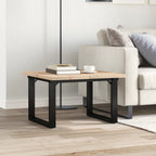 Couchtisch O-Gestell 70x70x40,5cm Massivholz Kiefer & Stahl