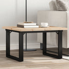 Couchtisch O-Gestell 70x70x40,5cm Massivholz Kiefer & Stahl
