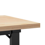 Couchtisch O-Gestell 110x40x45,5 cm Massivholz Kiefer Stahl