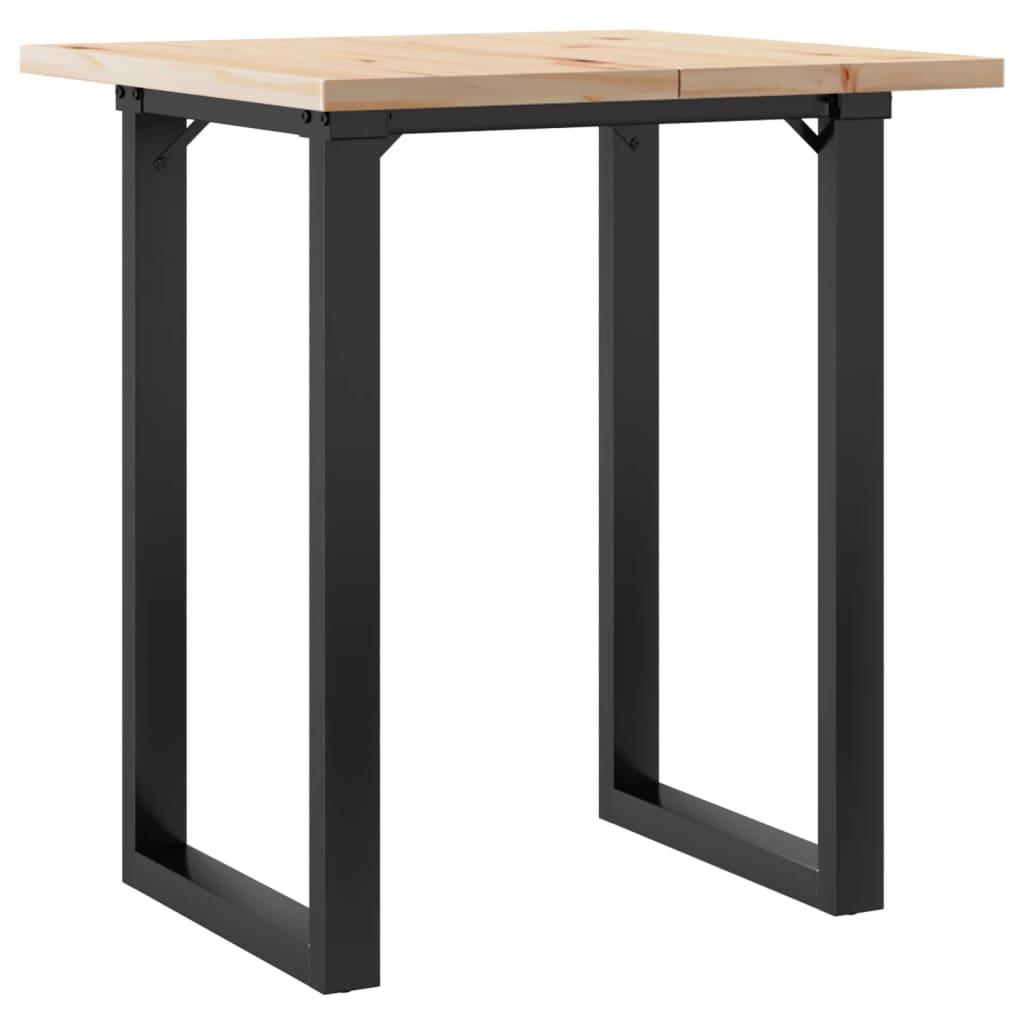 Esstisch O-Gestell 60x60x75,5 cm Massivholz Kiefer & Stahl