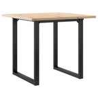 Esstisch O-Gestell 80x80x75,5 cm Massivholz Kiefer & Stahl