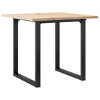 Esstisch O-Gestell 80x80x75,5 cm Massivholz Kiefer & Stahl
