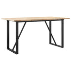 Esstisch O-Gestell 160x80x75,5 cm Massivholz Kiefer & Stahl