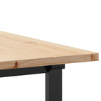 Esstisch O-Gestell 180x90x75,5 cm Massivholz Kiefer & Stahl