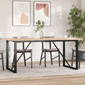 Esstisch O-Gestell 180x90x75,5 cm Massivholz Kiefer & Stahl